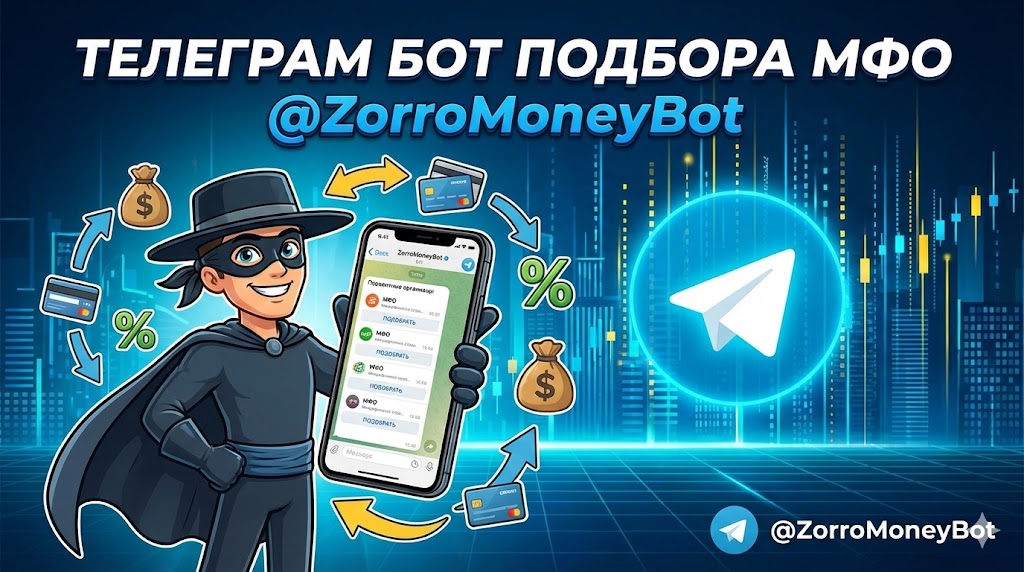 Телеграм бот подбора МФО @ZorroMoneyBot